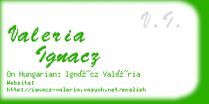 valeria ignacz business card